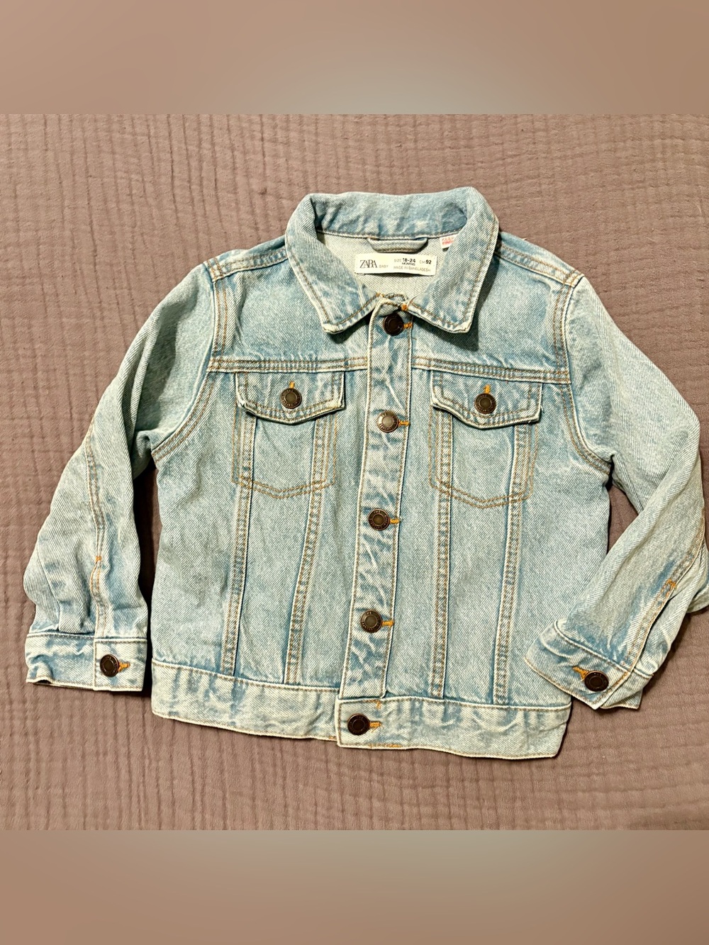Zara Baby Light Blue Denim Jacket